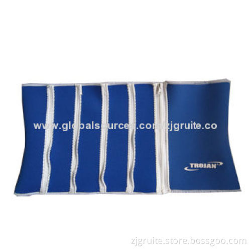 Neoprene Waist Trimmer with Adjustable Zipper, Belt Strap, OEM Colors and Logo